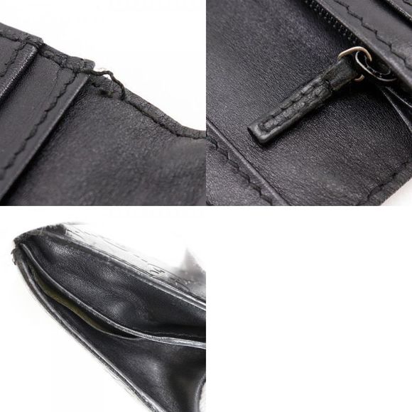 Gucci GG 146229 Striped Leather Black Unisex Long Wallet - Picture 10 of 10